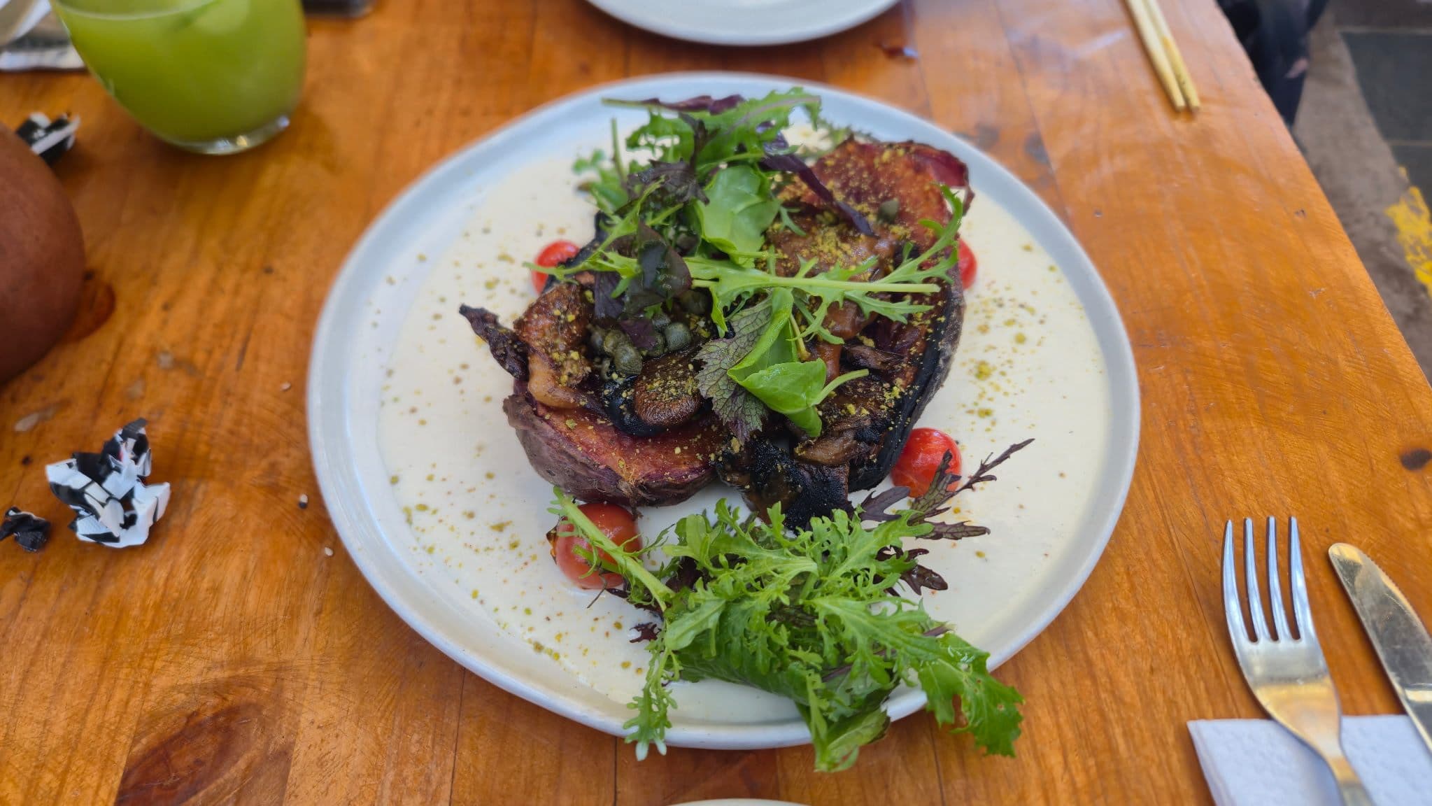 Green Point Vegan - Charred Sweet Potato and Vegan Stroganof