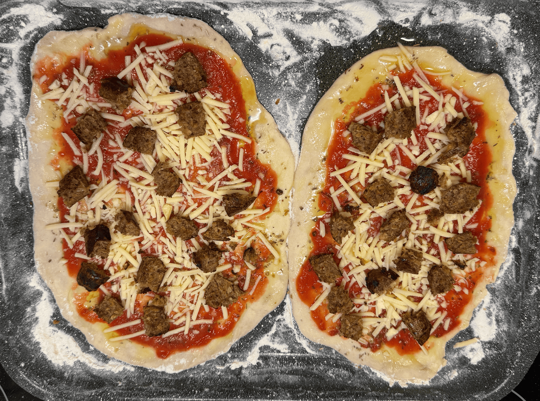 Vegan Air Fryer Calzone - Add vegan cheese and vegan sausage